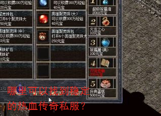 哪里可以找到稳定的热血传奇私服? 哪里可以找到稳定的热血传奇私服?