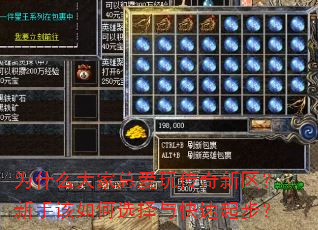 为什么大家总爱玩传奇新区?新手该如何选择与快速起步? 为什么大家总爱玩传奇新区?新手该如何选择与快速起步?