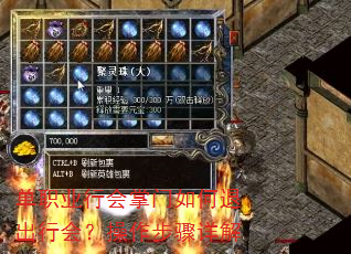 单职业行会掌门如何退出行会?操作步骤详解 单职业行会掌门如何退出行会?操作步骤详解